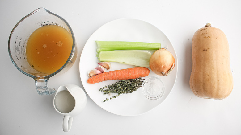 ingredients for butternut squash soup