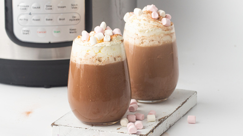 hot chocolate in glasses