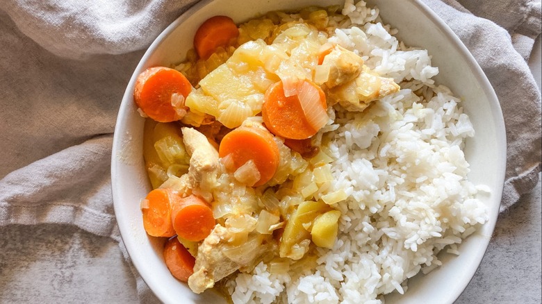 Japanese curry with rice