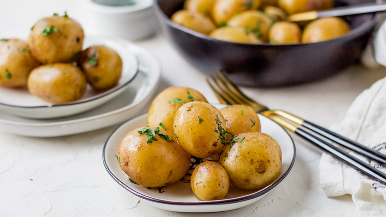 roasted potatoes in bowl