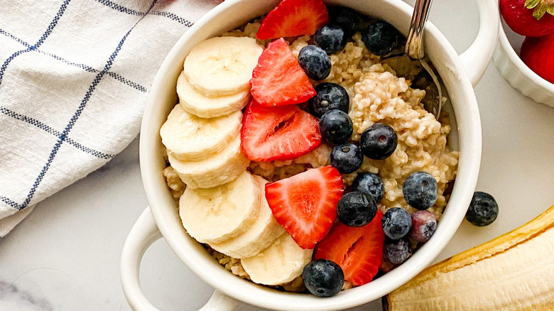 steel-cut oats with fruit