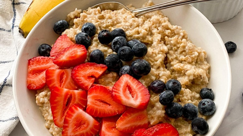 steel-cut oats with fruit