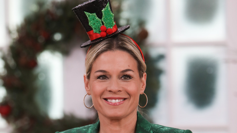 Iron Chef Cat Cora in holiday wear