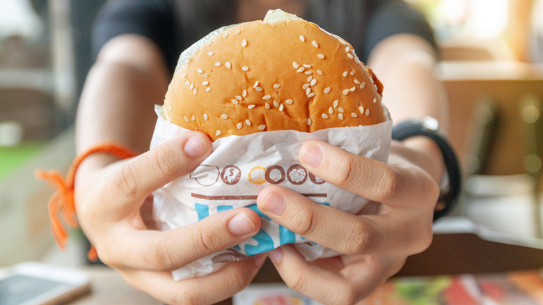 A hamburger from Burger King