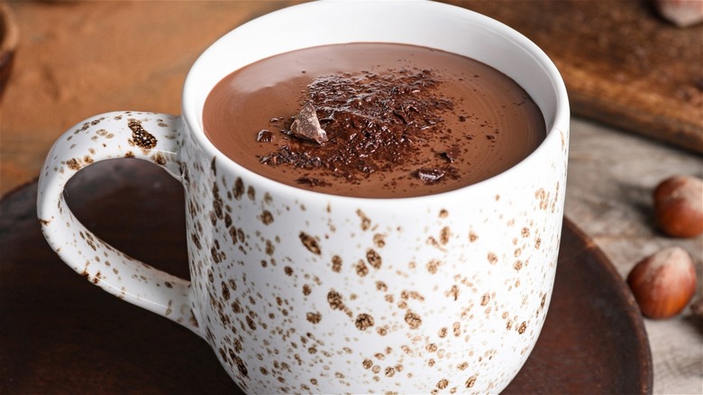 A cup of hot chocolate