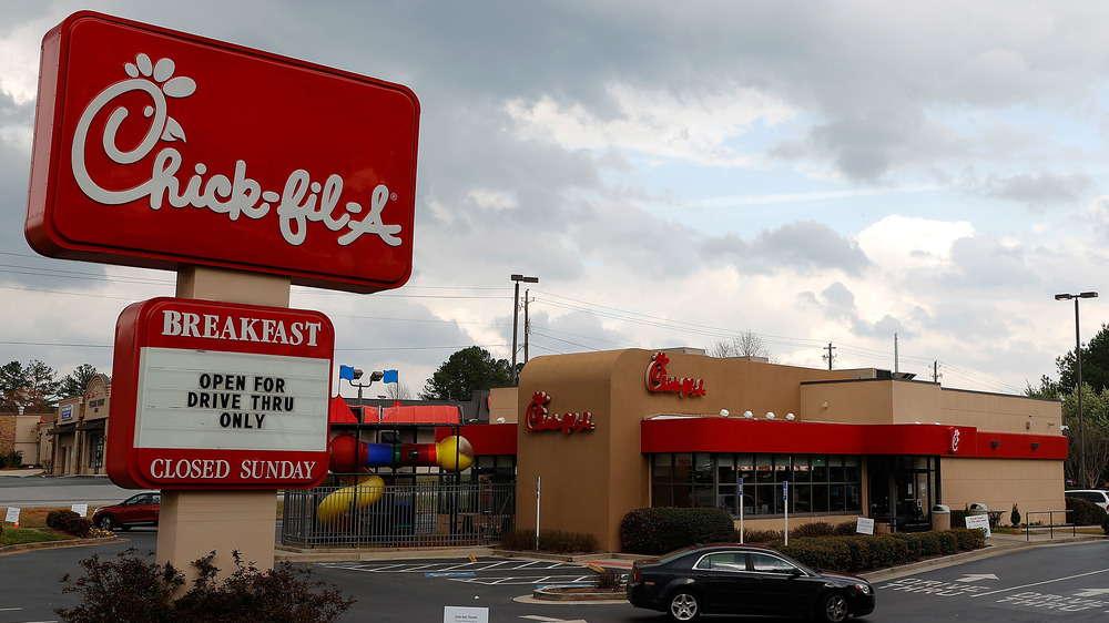 Chick-fil-A exterior with sign