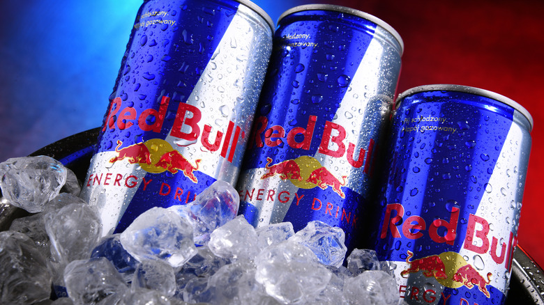 Cans of Red Bull