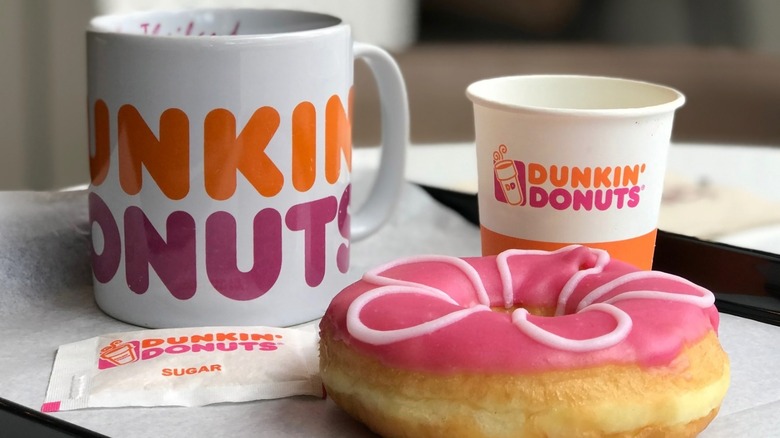Dunkin donut and coffee