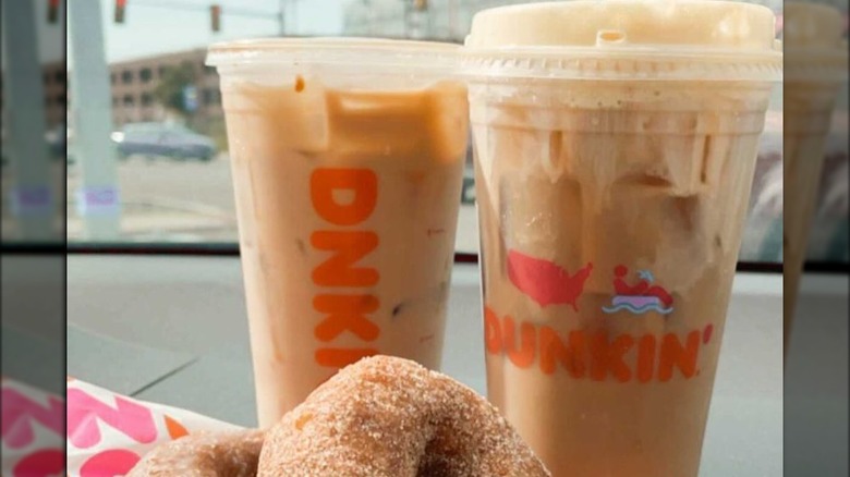 Dunkin Lattes and donuts