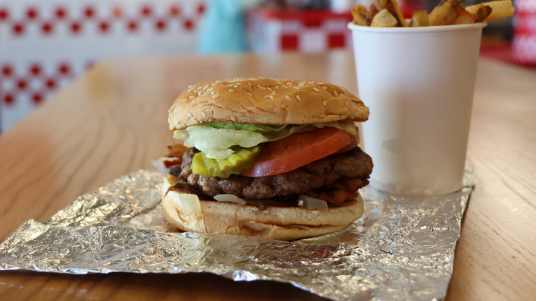 Five Guys burger and fries