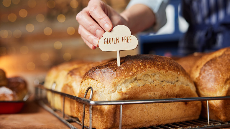 Gluten-free bread at bakery