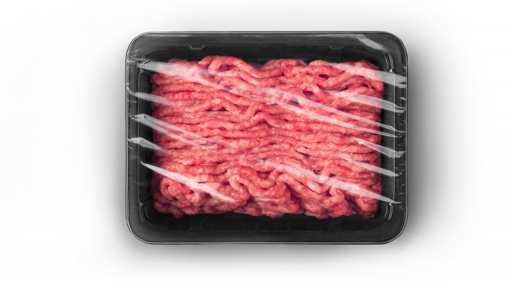 A package of ground beef