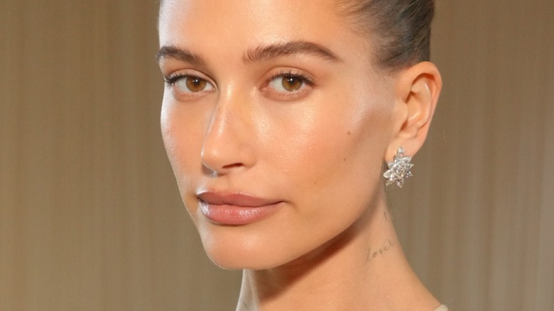 Hailey Bieber close-up