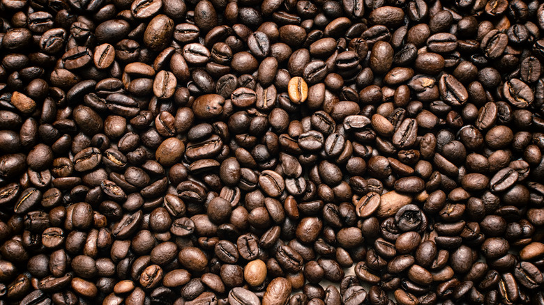 coffee beans detailed shot