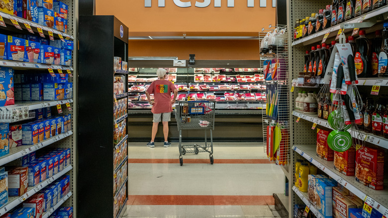 person shopping in Kroger store