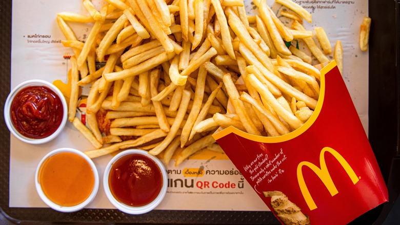 McDonald's fries and sauces