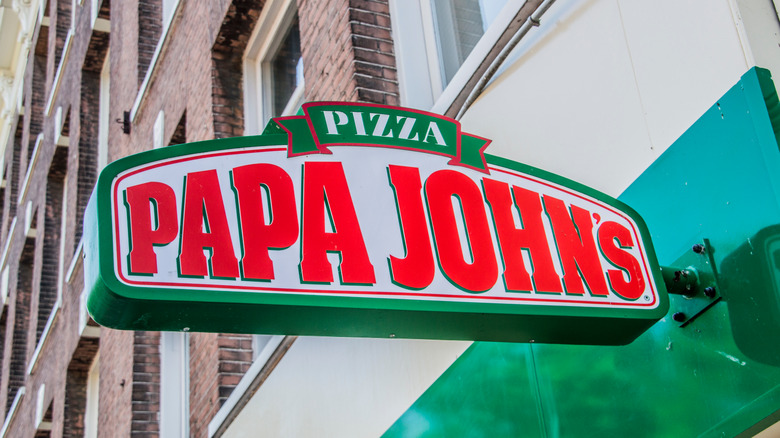 Papa John's sign