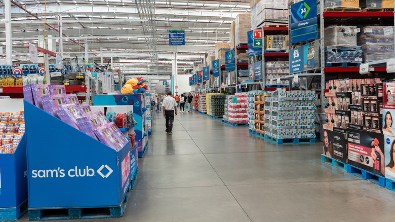 Inside of a Sam's Club store
