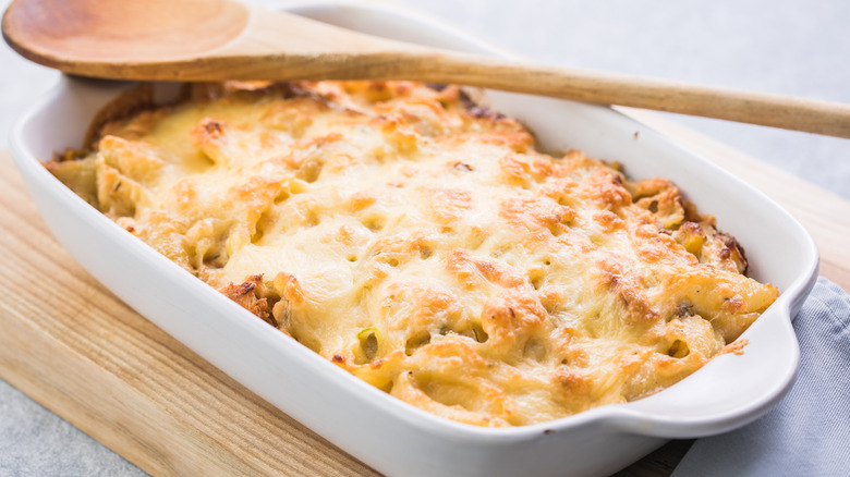 spaghetti chicken casserole