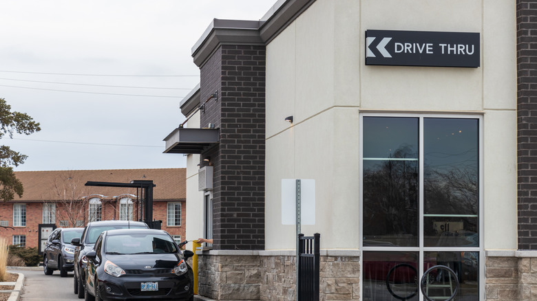 A Starbucks drive-thru