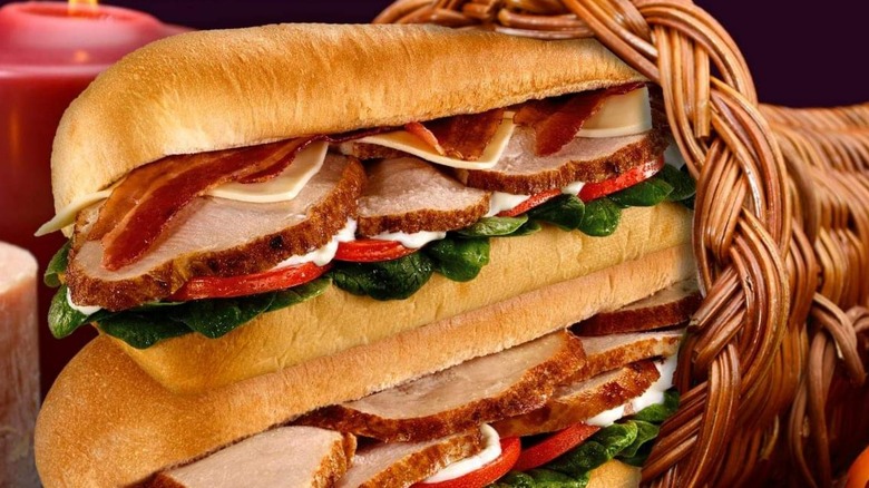 Subway carved turkey sub