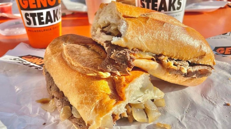 Geno's cheesesteak hoagie