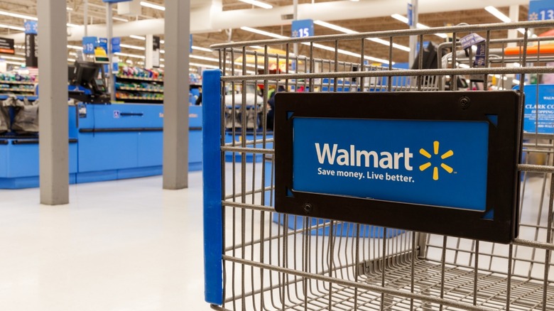 Walmart cart in store