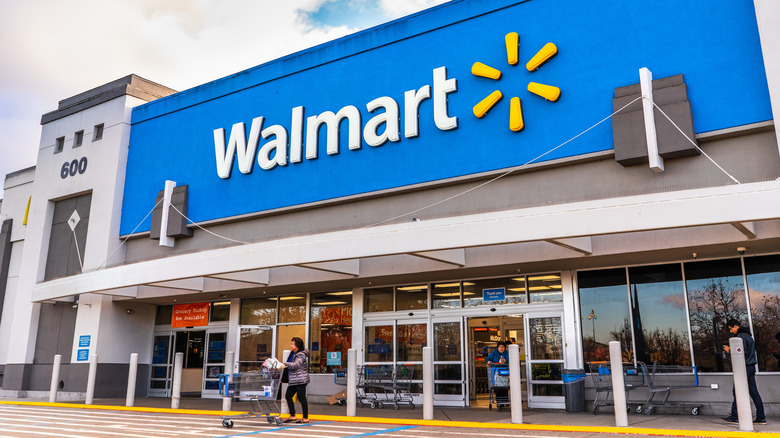 Customer exiting Walmart 