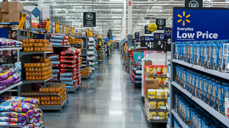 Empty Walmart aisle