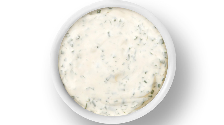 ranch dressing white background