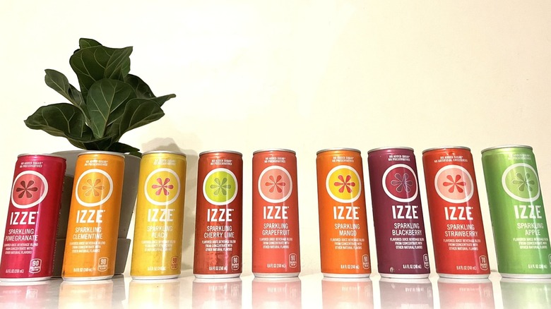 assortment of izze fruit drinks