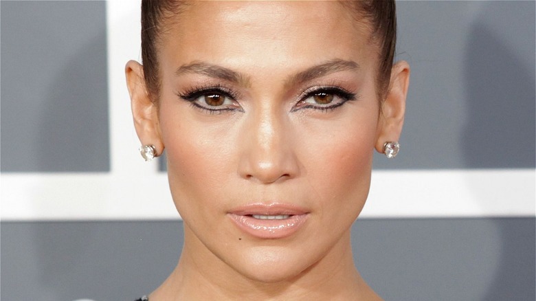 Jennifer Lopez wearing earrings