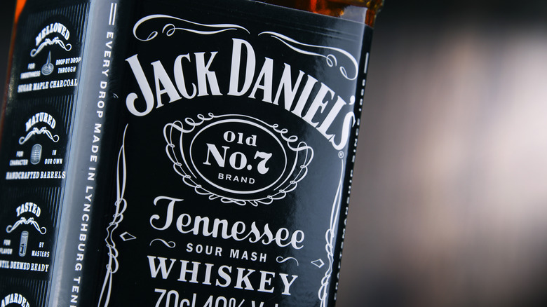 Jack Daniel's whisky bottle label 
