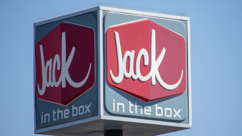 Jack in the Box sign in the sky