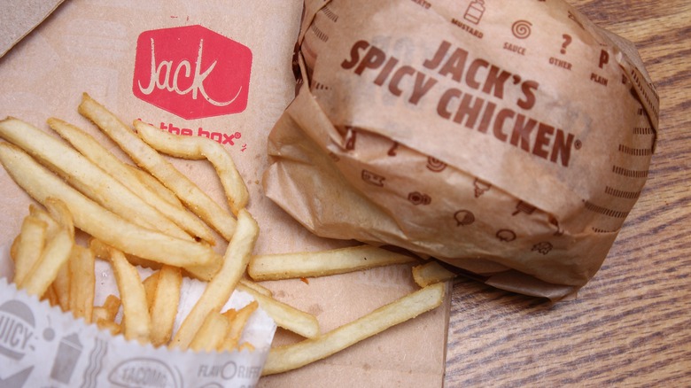 Jack in the Box's fries and chicken sandwich