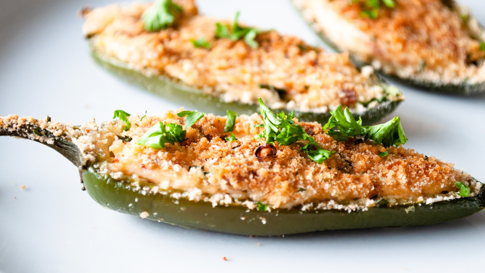 plated jalapeño poppers