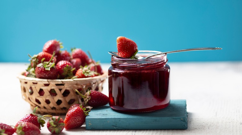 jar of strawberry jam