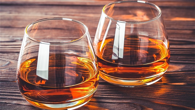 whisky in two glasses