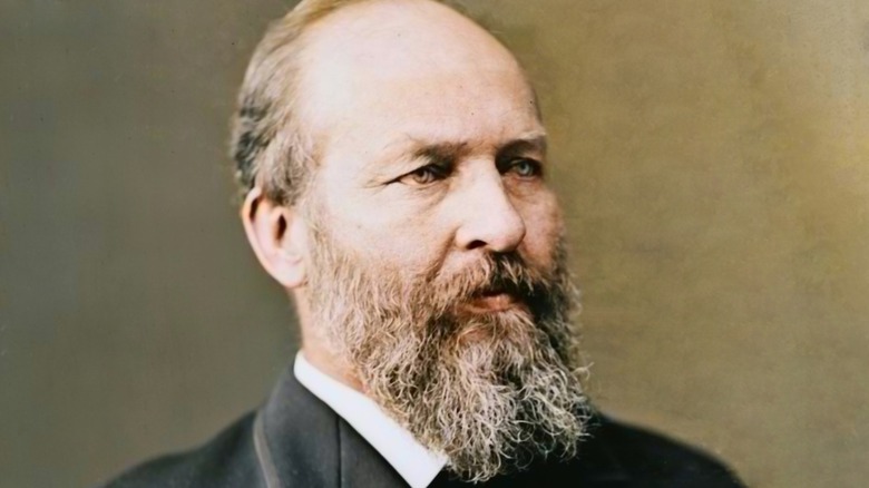Colorized portrait of James Garfield