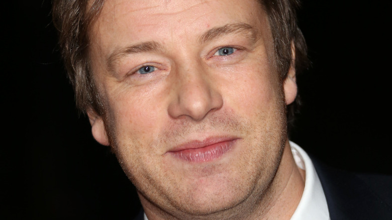 Jamie Oliver smirking