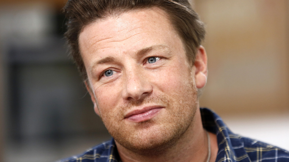 Jamie Oliver in plaid shirt