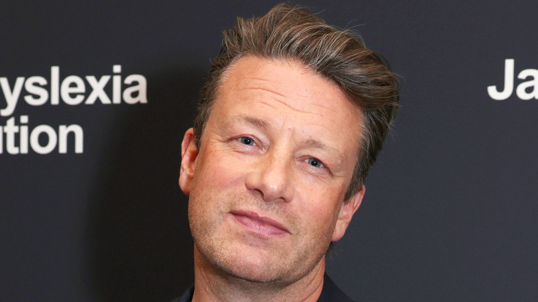 Jamie Oliver smirking