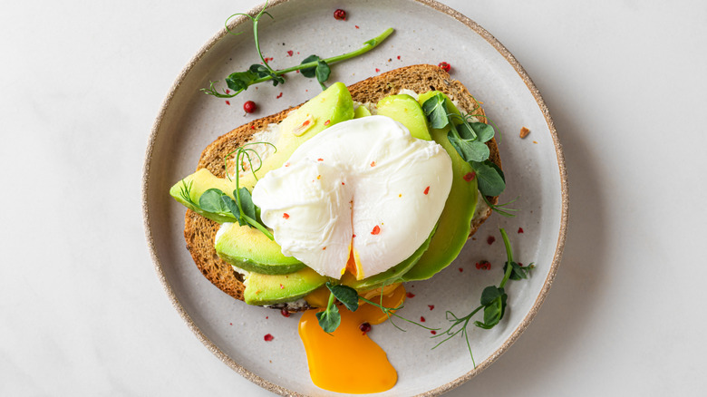 Poached egg on avocado toast