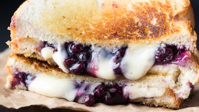 Jam and brie grilled cheese