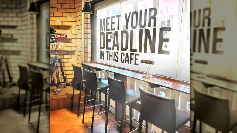 The interior of the Manuscript Writing Café