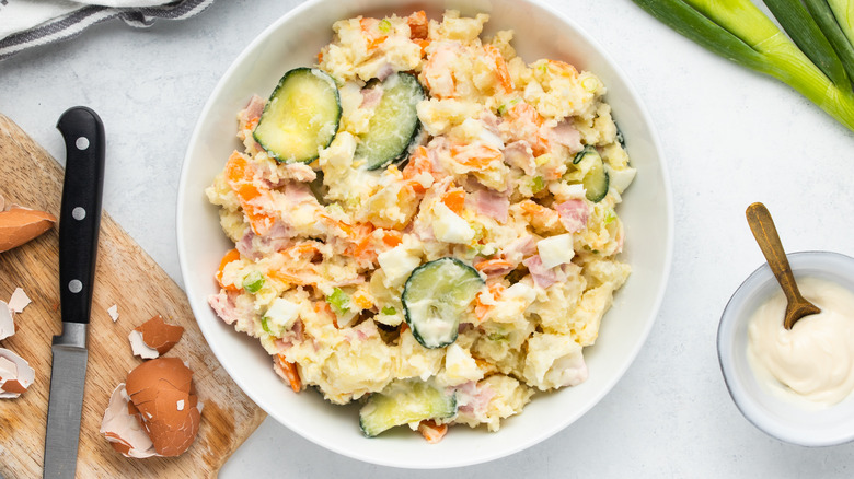 Japanese-style potato salad served