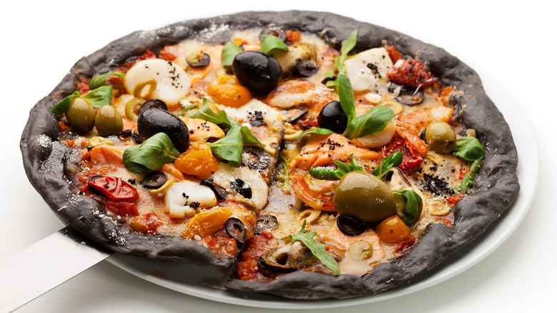 squid ink crust pizza