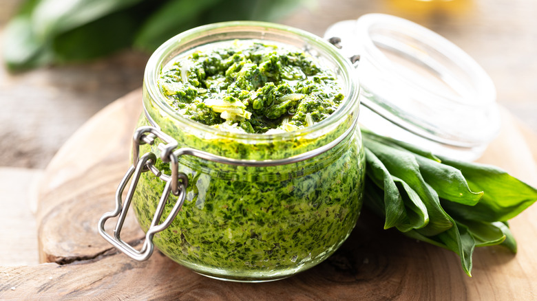 pesto in jar