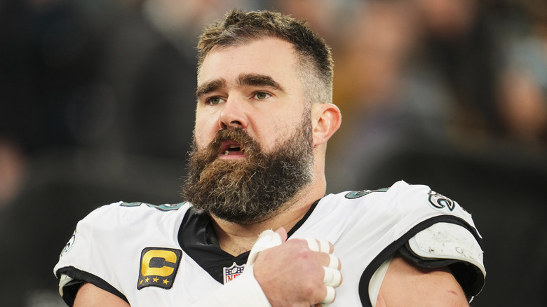 Jason Kelce playing football