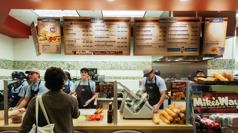 Customer ordering at Jersey Mike's